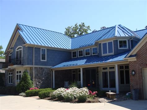 light gray metal roof blue house|grey metal roofing homes.